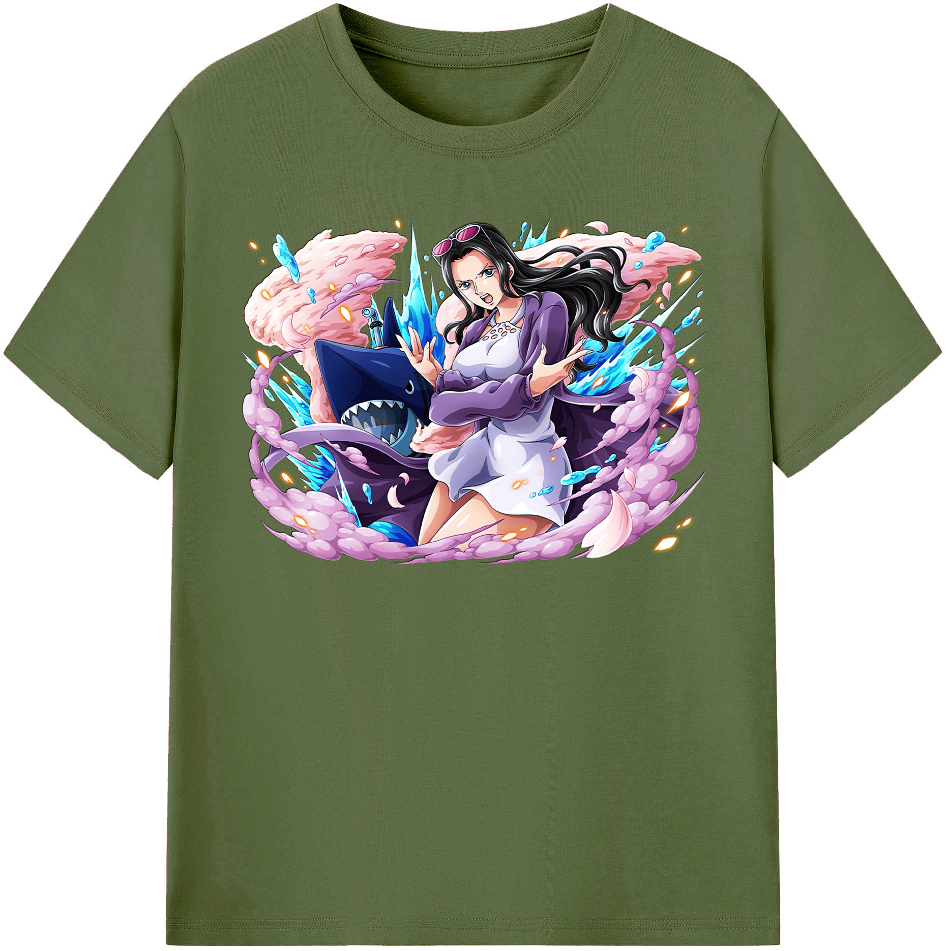 ワンピース ニコ・ロビン ONE PIECE Nico Robin 綿100％半袖Tシャツ（フロントプリント）